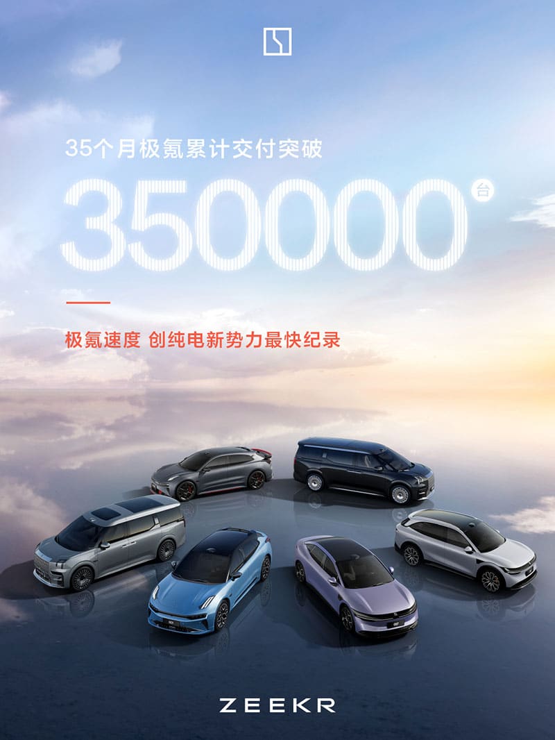 Zeekr says cumulative deliveries exceed 350,000 units