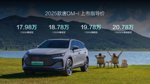 BYD launches 2025 Tang DM-i SUV, prices start at $25,250