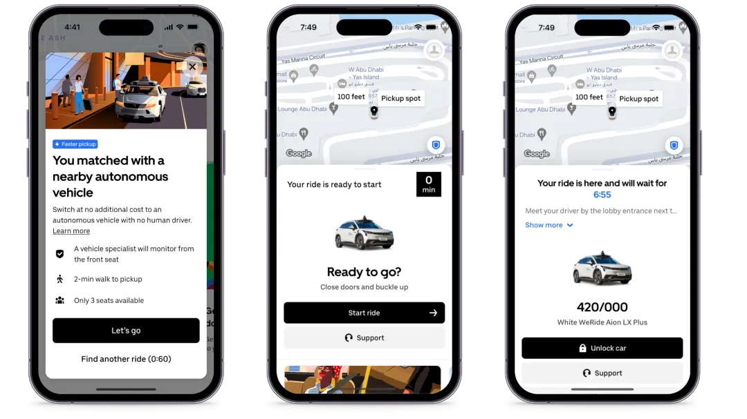 WeRide begins offering robotaxis on Uber in UAE