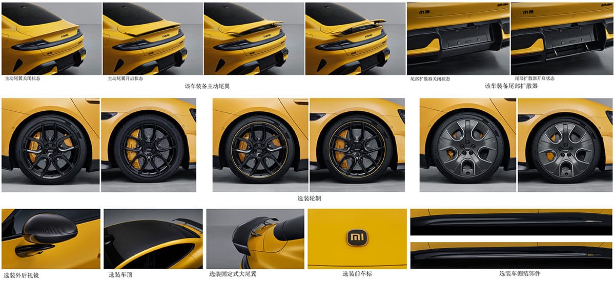 Regulatory filing: Xiaomi adds 2-seat option for SU7 Ultra