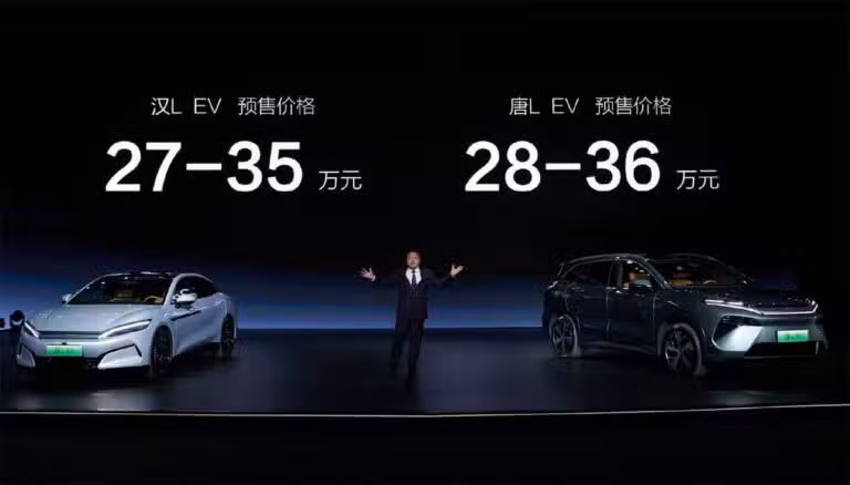 BYD unveils new EV platform with 1,000-kW supercharging support, starts Han L, Tang L pre-sales