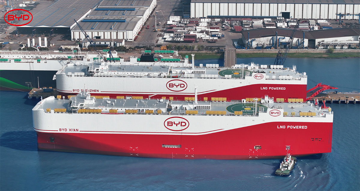 BYD Xi'an, BYD's newest car carrier, launched