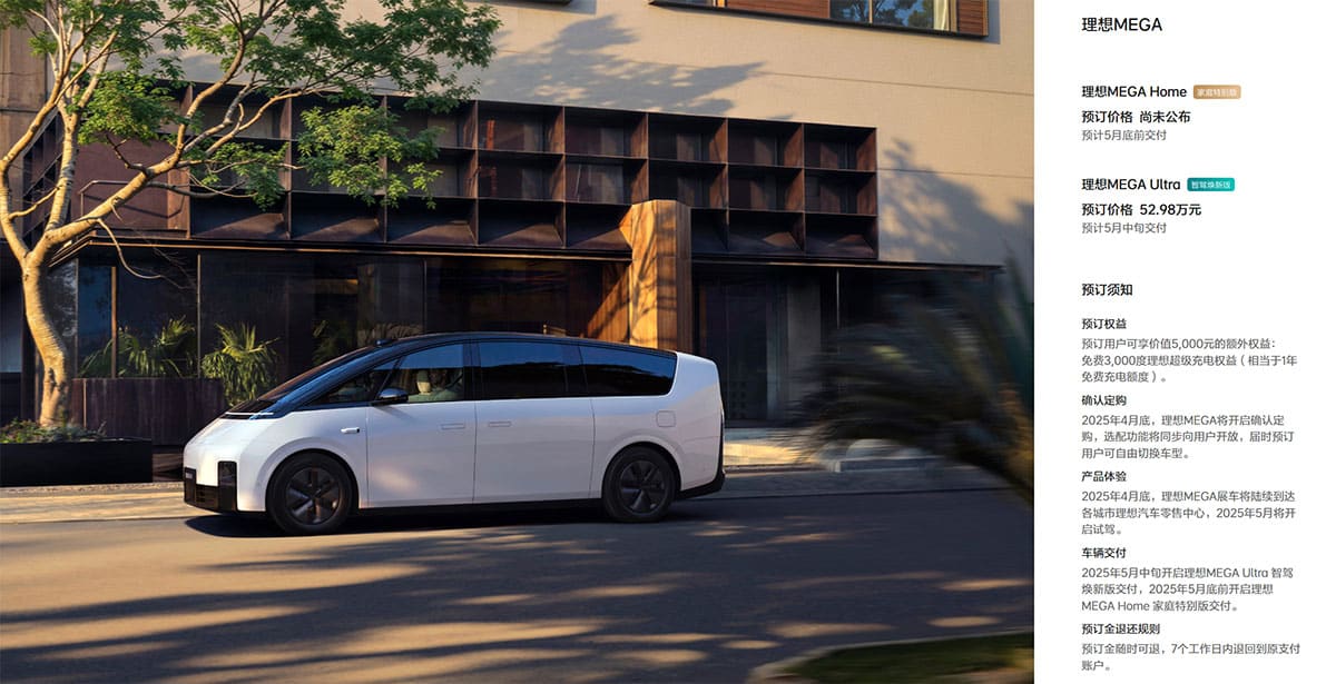 Li Auto to officially launch updated Li Mega MPV at Shanghai auto show on Apr 23