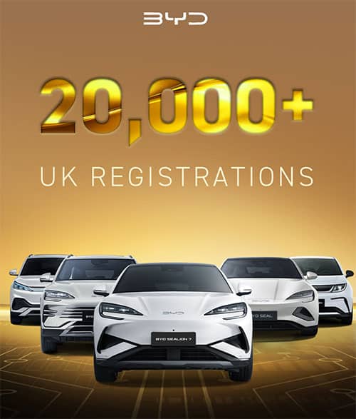 BYD's cumulative sales in UK exceed 20,000 units