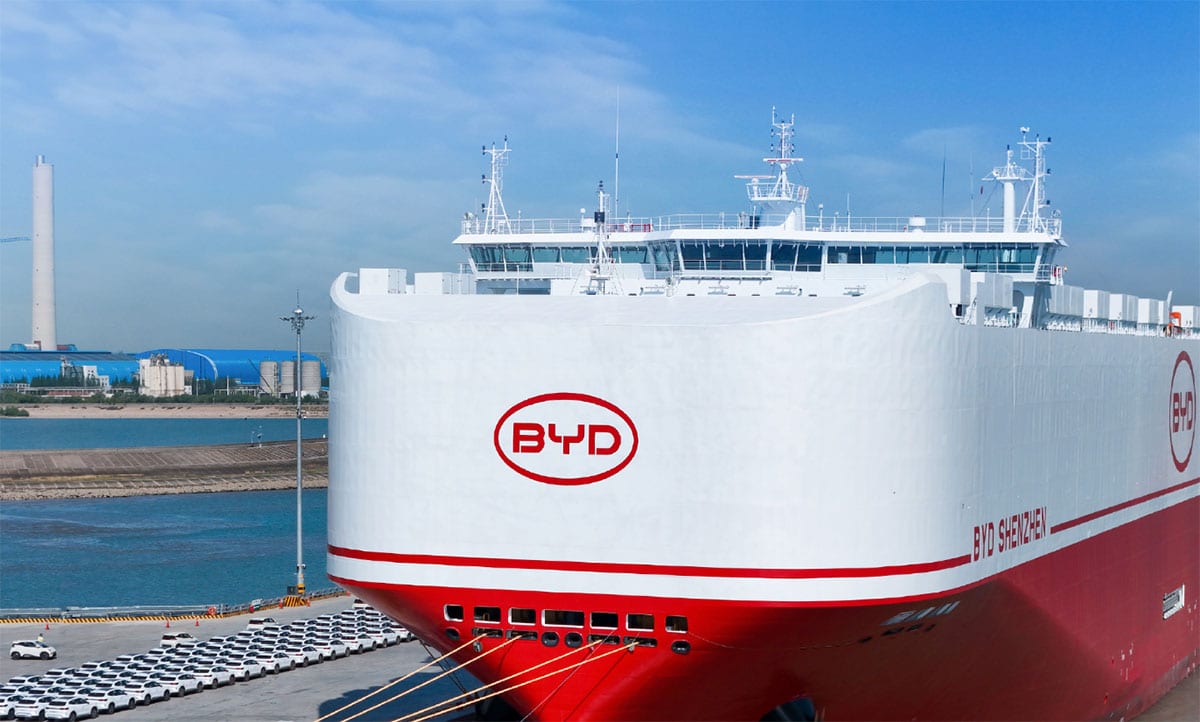 BYD Shenzhen car carrier kicks off maiden ocean voyage with over 7,000 cars bound for Brazil