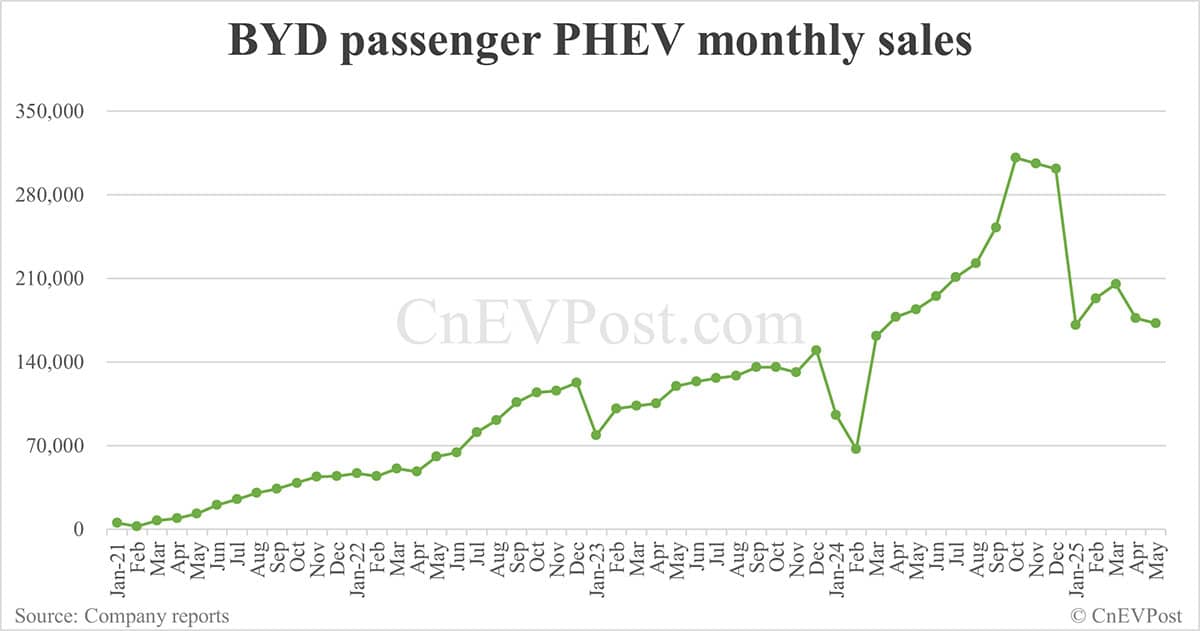 BYD sells 382,476 NEVs in May, overseas sales hit new high