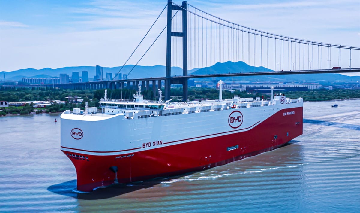 BYD's 9,200-vehicle car carrier BYD Xi'an makes maiden voyage