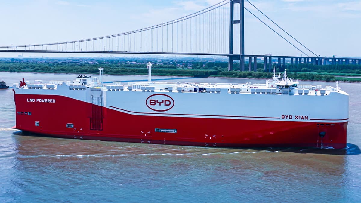 BYD's 9,200-vehicle car carrier BYD Xi'an makes maiden voyage