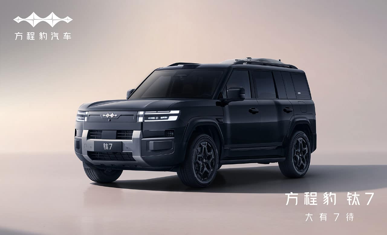 BYD Fang Cheng Bao says Tai 7 hybrid SUV to be launched in Q4