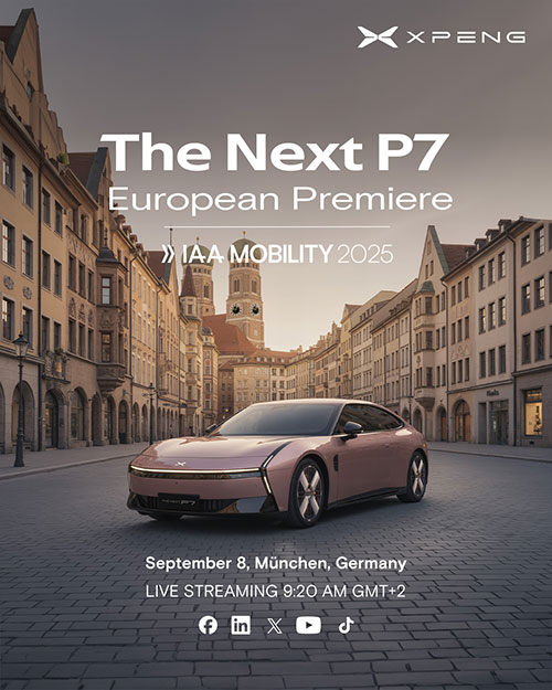 Xpeng's next-gen P7 electric sedan makes European premiere