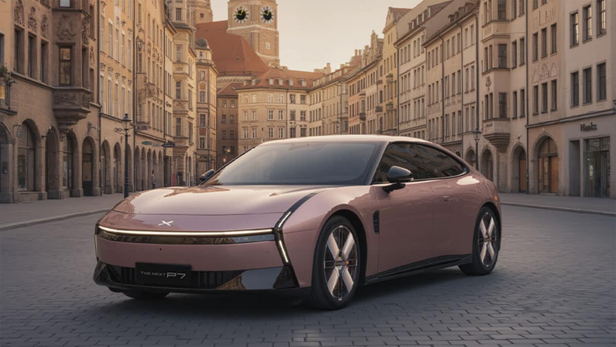 Xpeng's next-gen P7 electric sedan makes European premiere