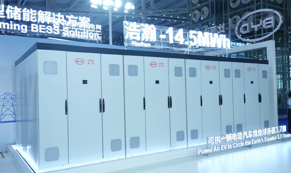 BYD unveils Haohan energy storage system with world's largest capacity of 14.5 MWh