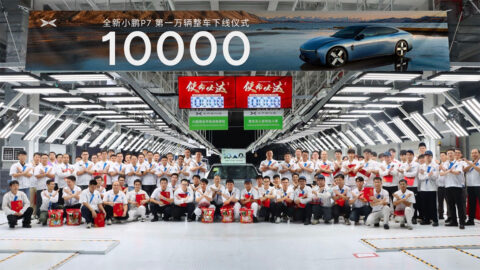 Xpeng sees 10,000th next-gen P7 electric sedan roll off line