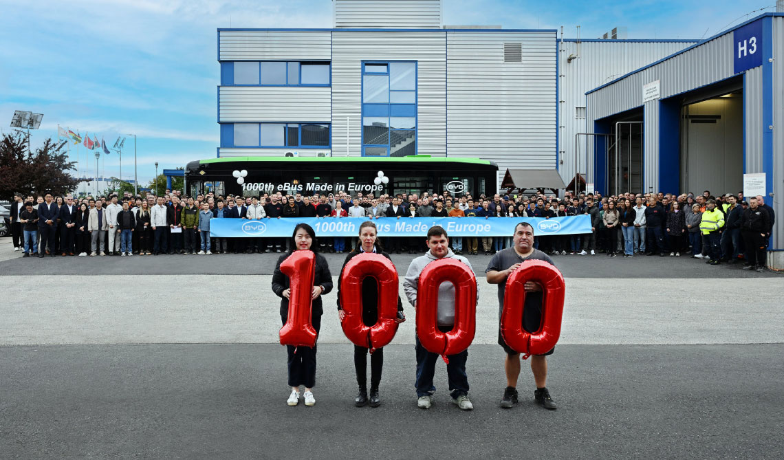 BYD reaches 1,000th electric bus production milestone in Hungary