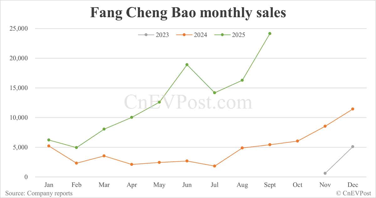 BYD Fang Cheng Bao to add new variants for 2 models after record Sept sales