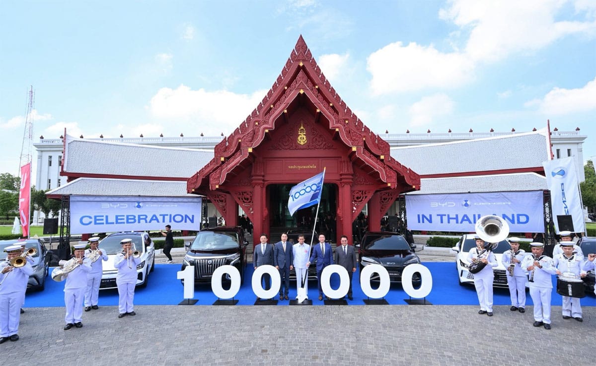 BYD reaches 100,000th car delivery milestone in Thailand