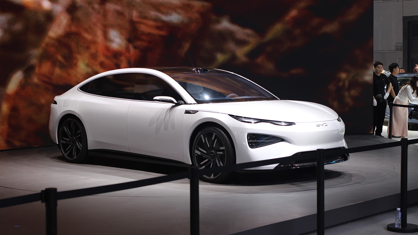 A BYD concept car displayed at the Shanghai auto show in April 2025.