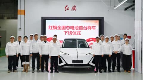 FAW Hongqi rolls out 1st prototype car equipped with solid-state batteries