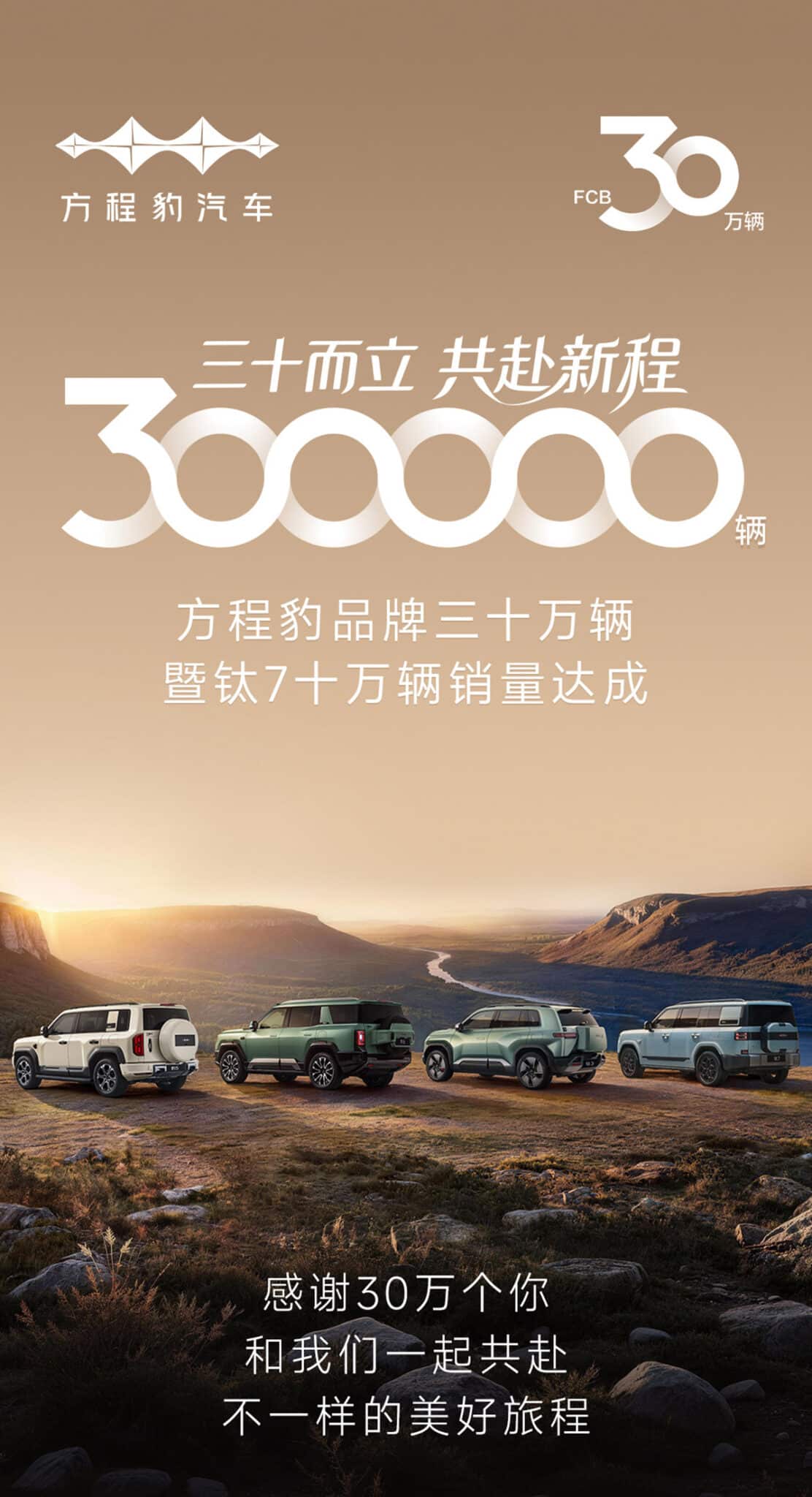 BYD Fang Cheng Bao reaches 300,000-unit sales milestone