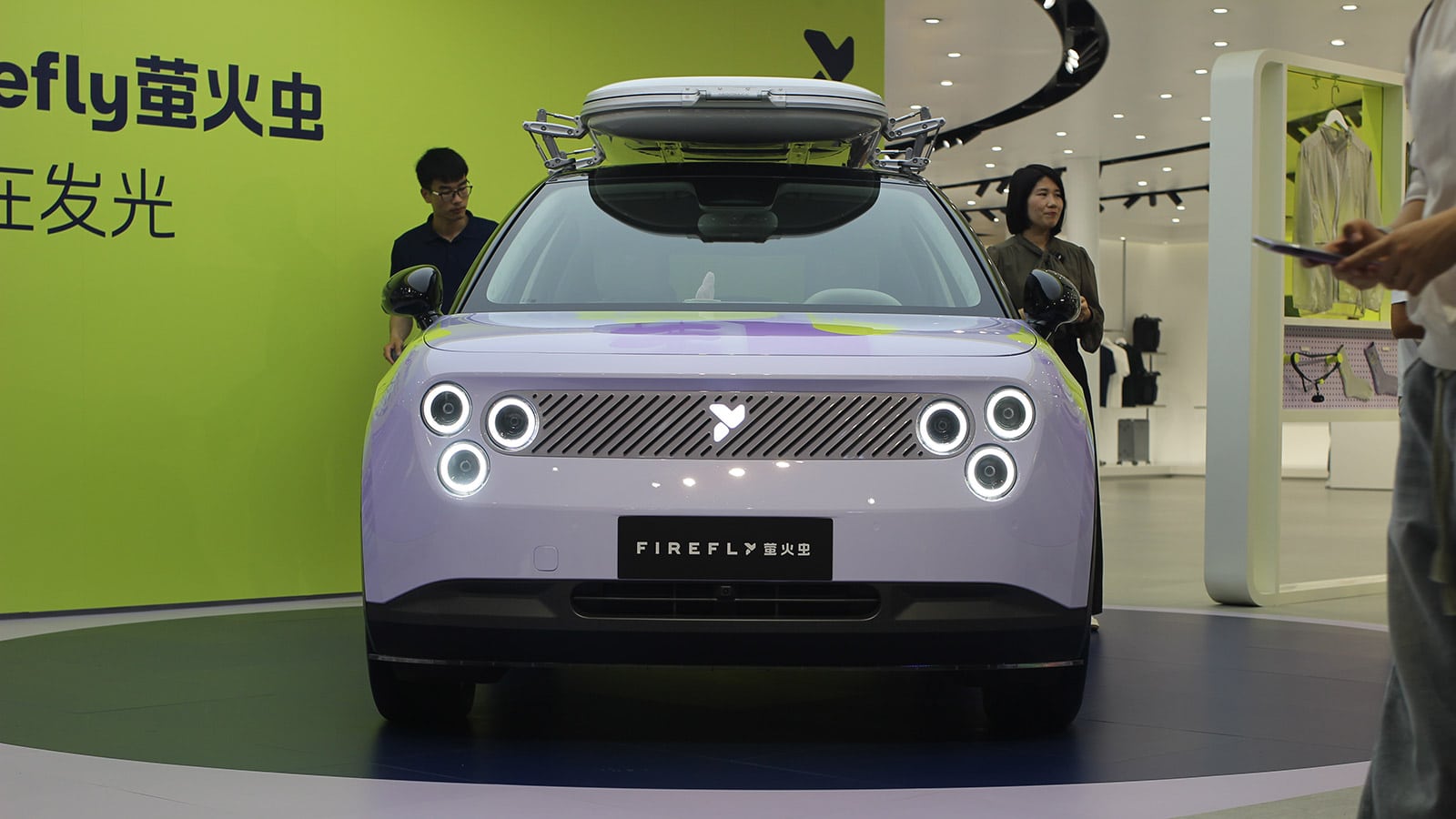 A Nio Firefly EV displayed at the Shanghai auto show in April 2025.