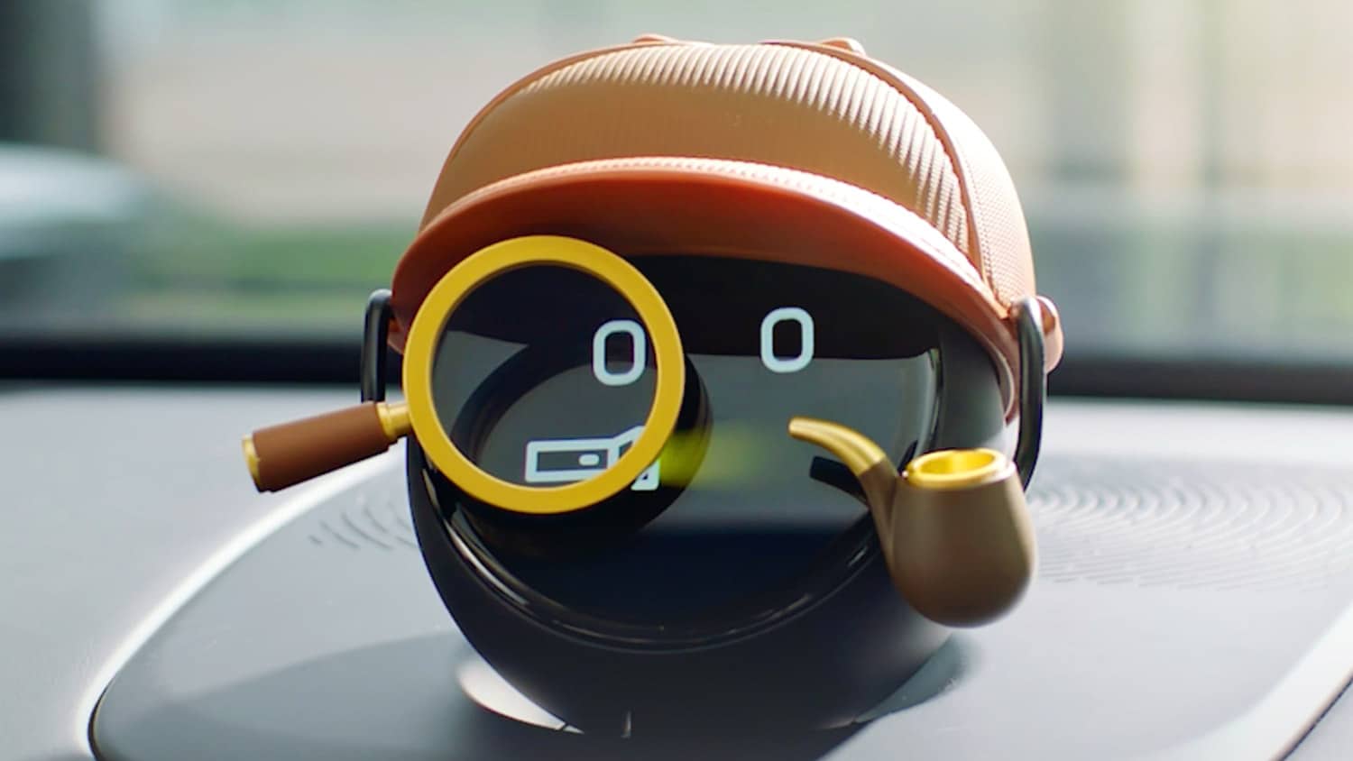 File photo shows the display screen of Nio's in-car voice assistant NOMI.