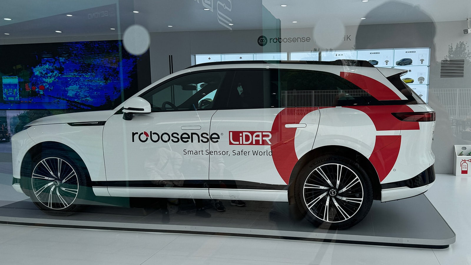 File photo shows an Xpeng G9 equipped with RoboSense LiDAR.