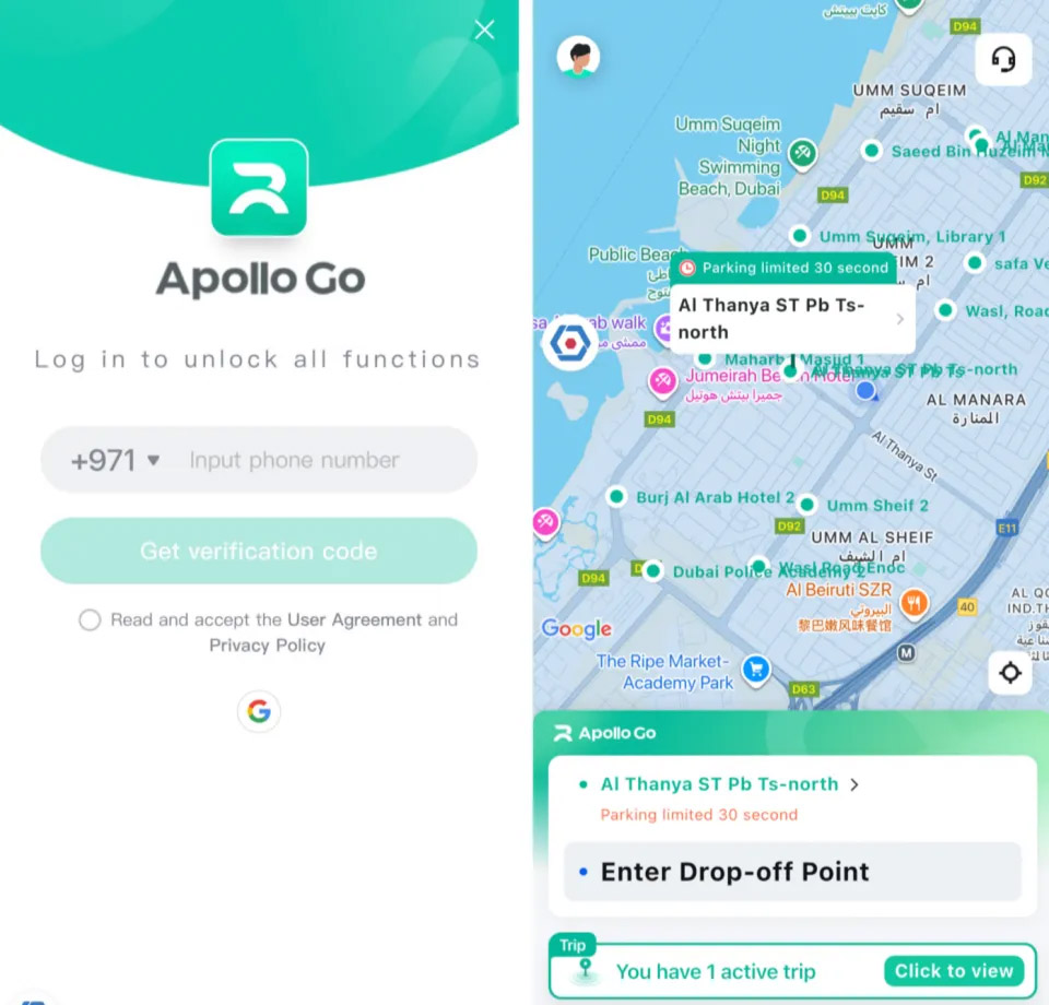 Baidu Apollo Go, WeRide start driverless commercial operations in Dubai