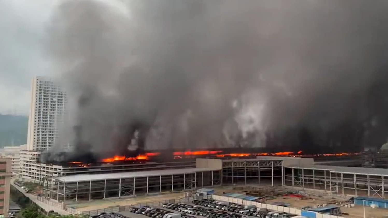 Fire at BYD campus garage sparks widespread concern as stock slips