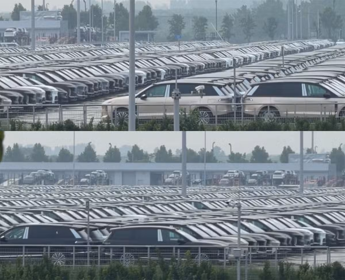 ES9 vehicles at the Nio factory.
