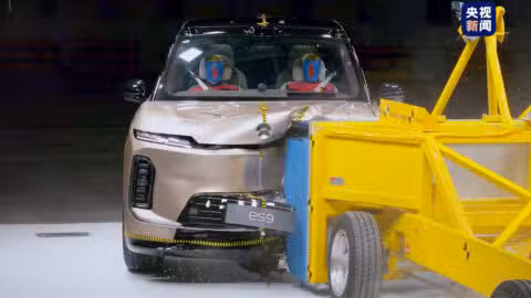 Nio highlights flagship ES9 SUV's safety features in national broadcast