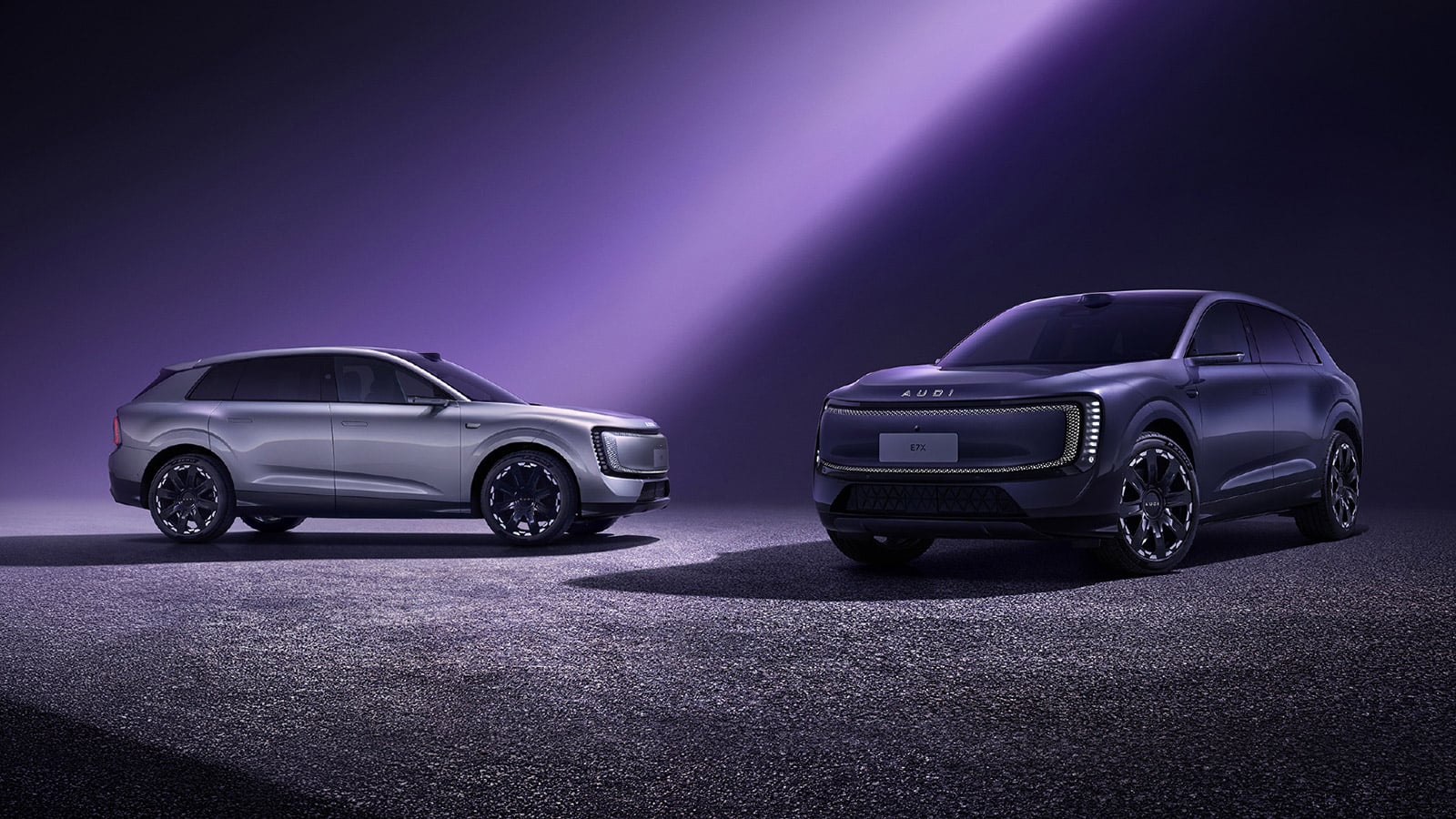 An exterior image of the AUDI E7X.