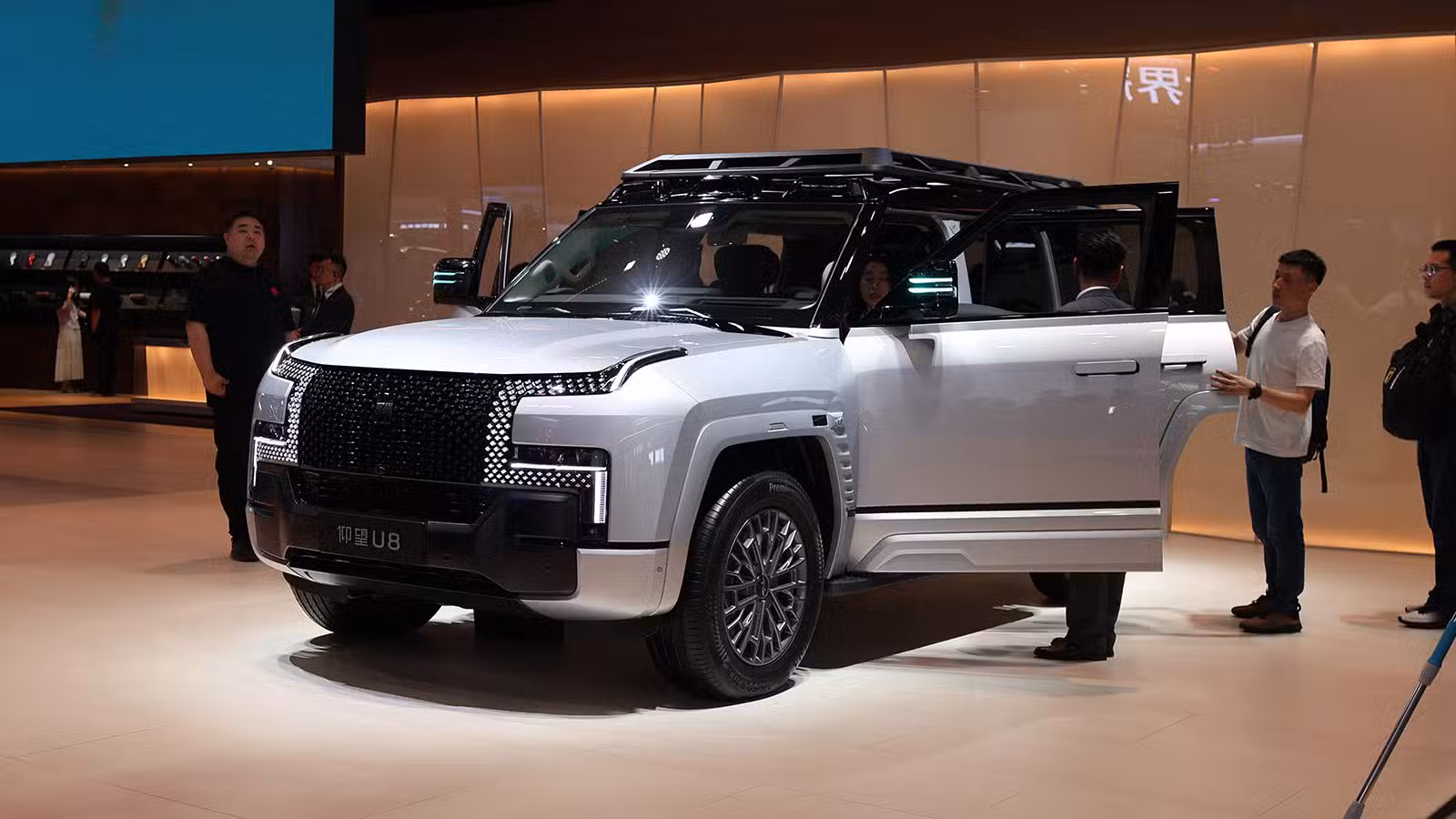 A BYD Yangwang U8 on display at the Beijing Auto Show in April 2026.
